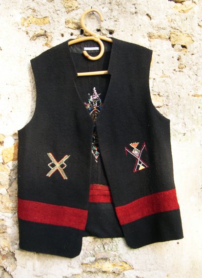 Gilet en laine voile de Ghardaia