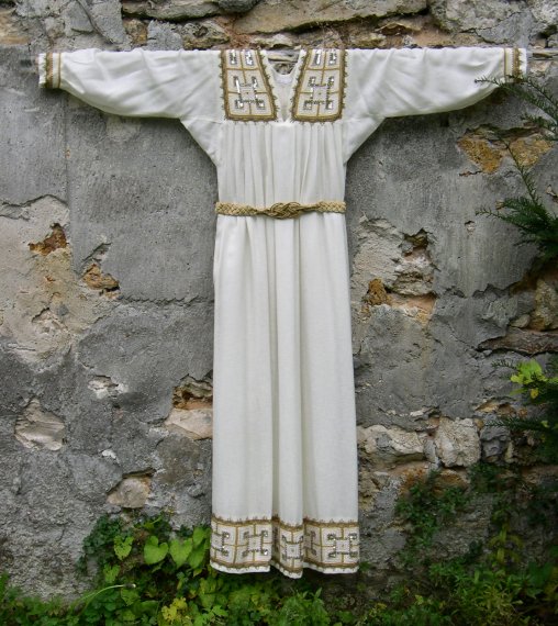 Robe en lin et soie