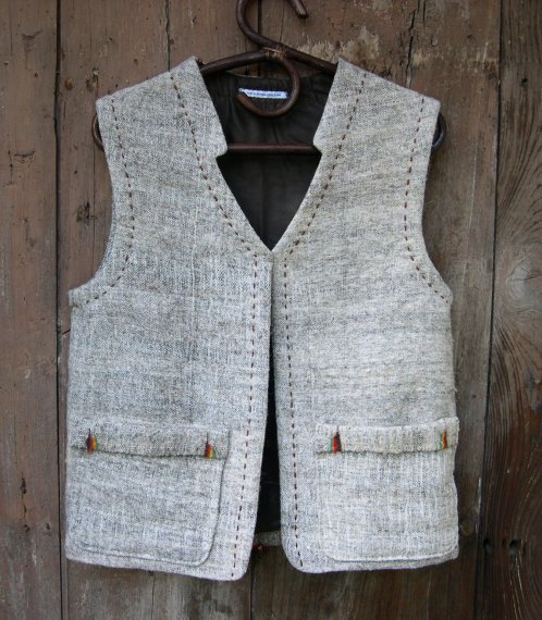 Gilet en laine grise de Touggourt