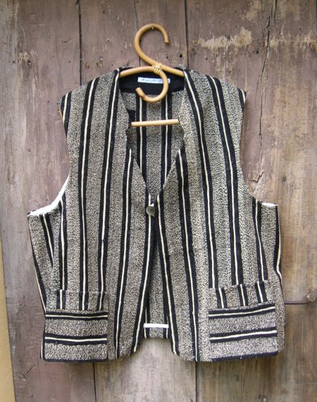 Gilet en laine à rayure